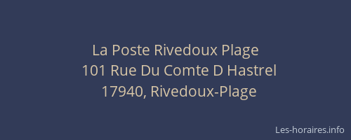 La Poste Rivedoux Plage