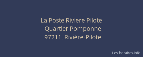 La Poste Riviere Pilote