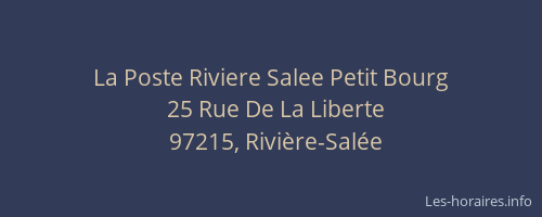 La Poste Riviere Salee Petit Bourg