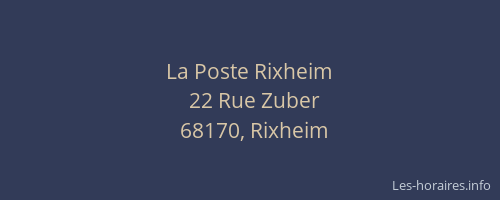 La Poste Rixheim