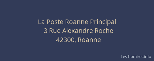La Poste Roanne Principal