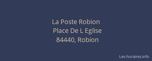La Poste Robion
