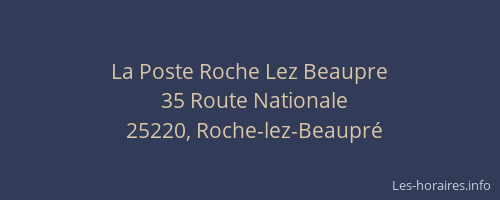 La Poste Roche Lez Beaupre