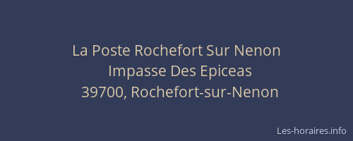 La Poste Rochefort Sur Nenon