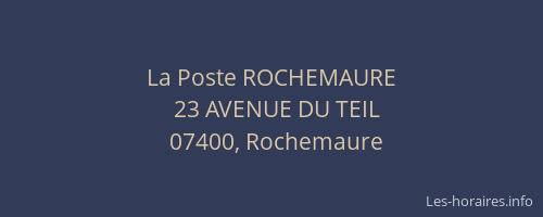 La Poste ROCHEMAURE