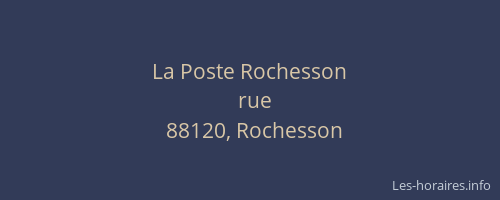 La Poste Rochesson