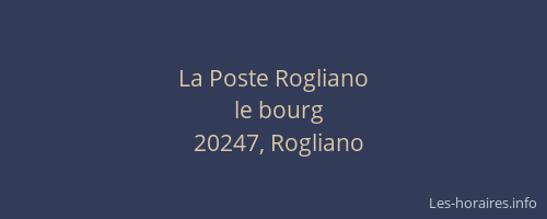 La Poste Rogliano
