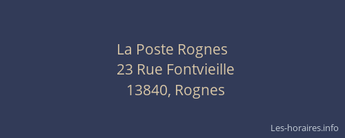 La Poste Rognes