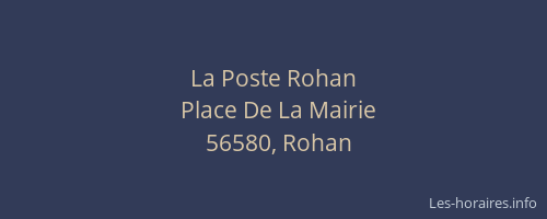La Poste Rohan