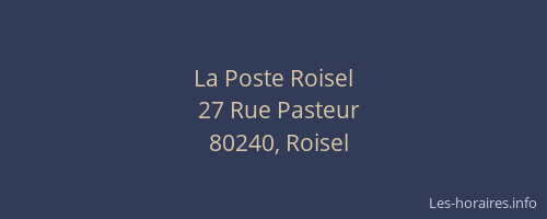 La Poste Roisel