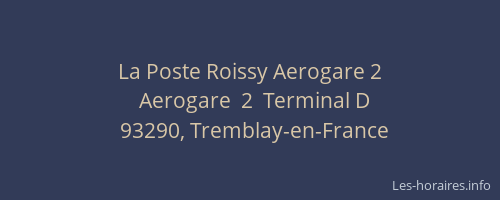 La Poste Roissy Aerogare 2