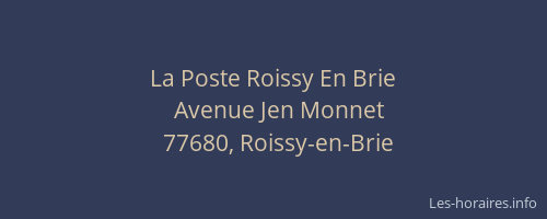 La Poste Roissy En Brie