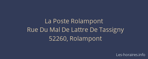 La Poste Rolampont
