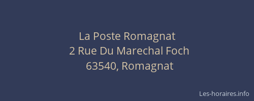 La Poste Romagnat