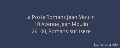 La Poste Romans Jean Moulin