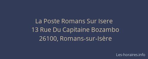 La Poste Romans Sur Isere