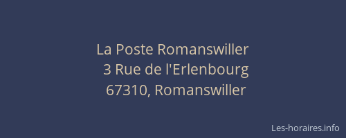 La Poste Romanswiller