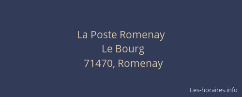 La Poste Romenay