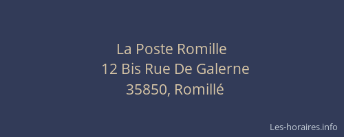 La Poste Romille