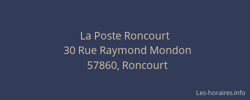 La Poste Roncourt