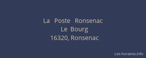La   Poste   Ronsenac