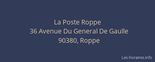 La Poste Roppe