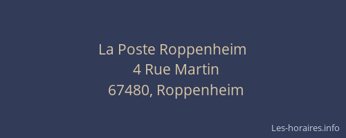 La Poste Roppenheim