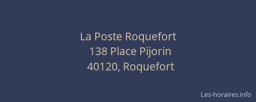 La Poste Roquefort