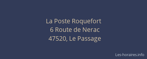 La Poste Roquefort