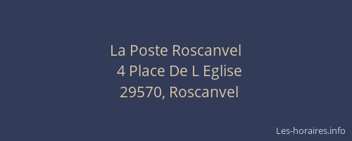 La Poste Roscanvel