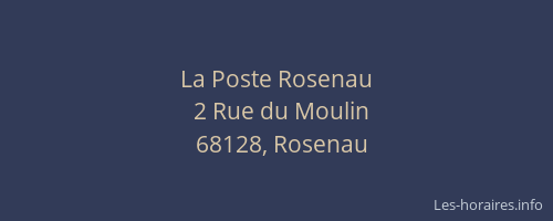 La Poste Rosenau