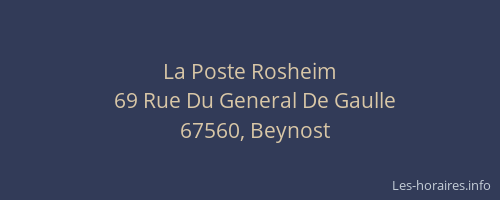 La Poste Rosheim