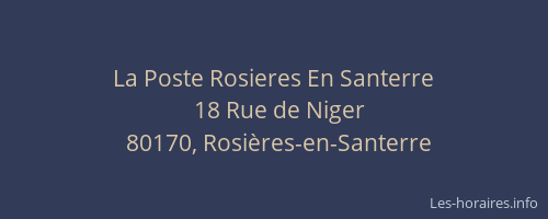 La Poste Rosieres En Santerre