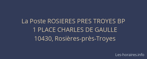 La Poste ROSIERES PRES TROYES BP