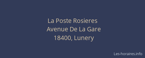 La Poste Rosieres