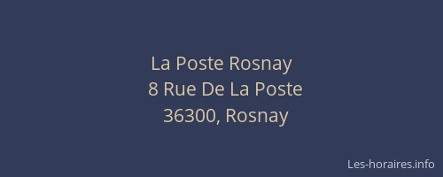 La Poste Rosnay