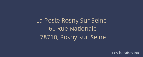 La Poste Rosny Sur Seine