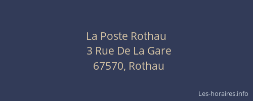 La Poste Rothau