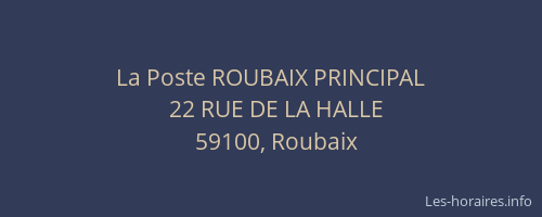 La Poste ROUBAIX PRINCIPAL