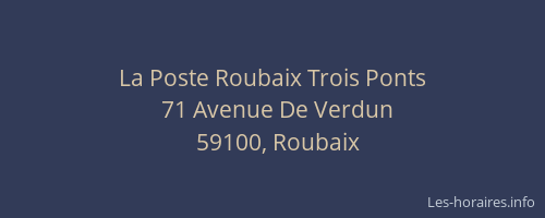 La Poste Roubaix Trois Ponts
