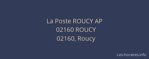 La Poste ROUCY AP