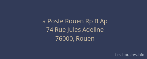 La Poste Rouen Rp B Ap