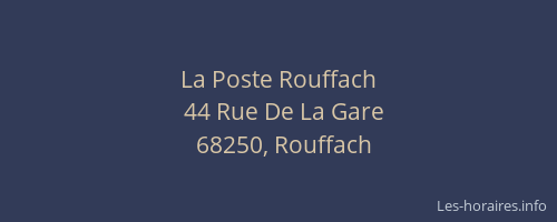 La Poste Rouffach