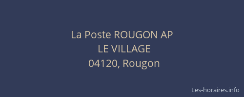 La Poste ROUGON AP