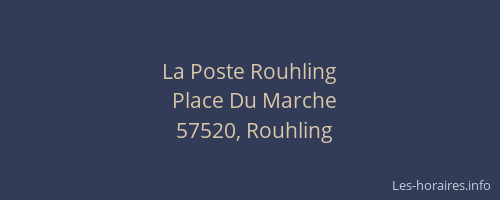 La Poste Rouhling
