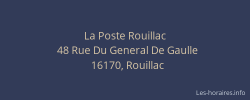 La Poste Rouillac