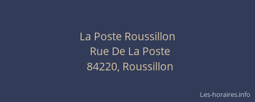 La Poste Roussillon