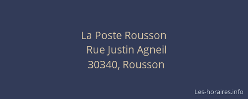 La Poste Rousson