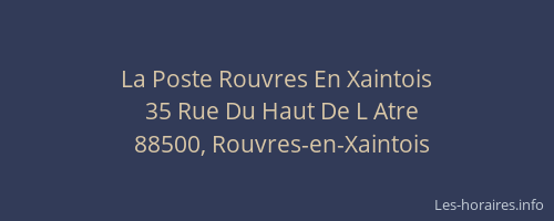La Poste Rouvres En Xaintois