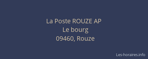 La Poste ROUZE AP
